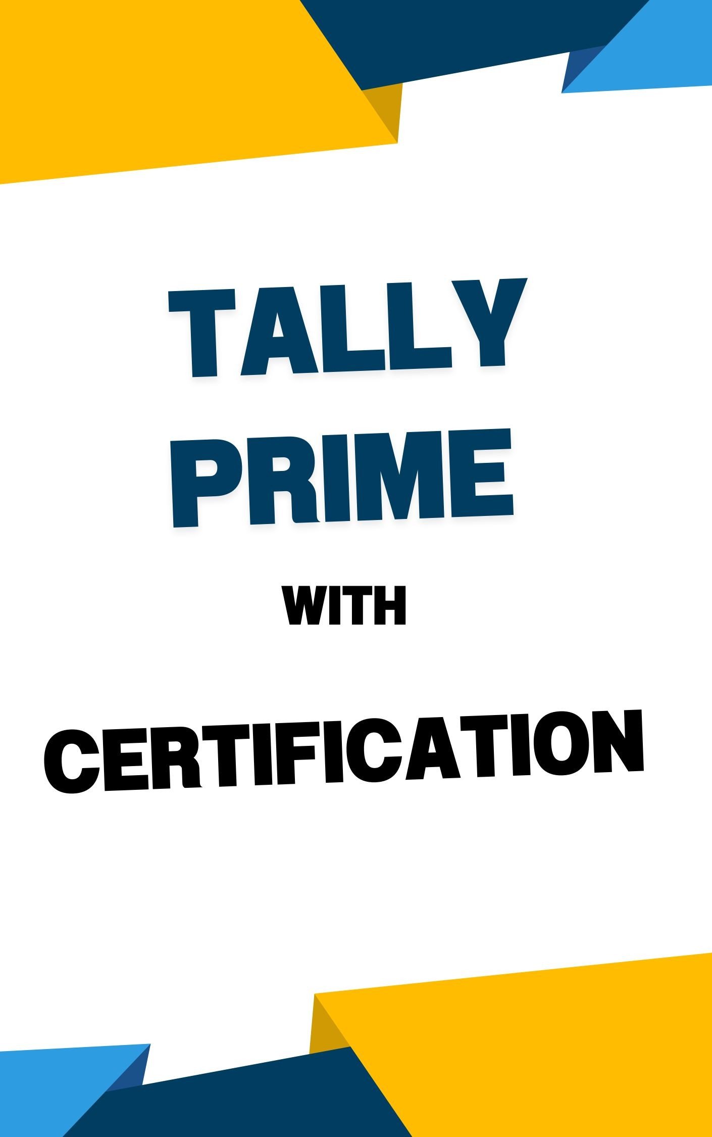Tally Prime with Certification