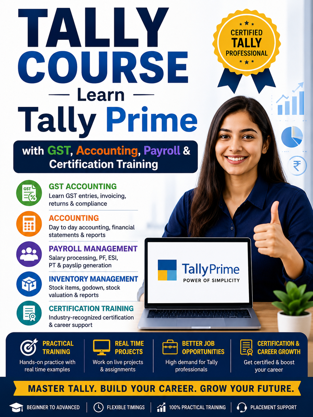 Tally Course – Learn Tally Prime with GST, Accounting, Payroll & Certification Training