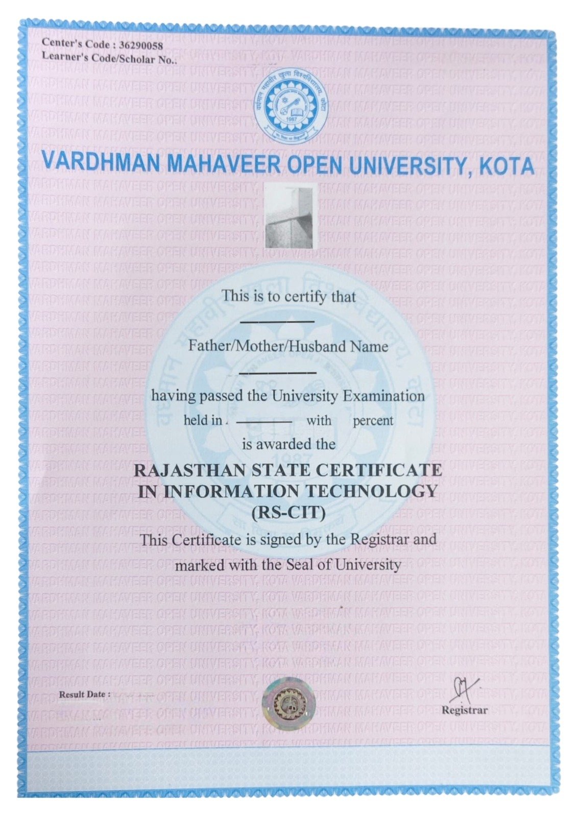 RSCIT Certificate